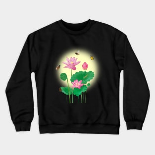 Lotus Flowers Nature Garden Crewneck Sweatshirt